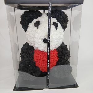 Rosebear panda με καρδιά σε κουτί