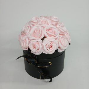 Μαύρη Καπελιέρα με Ροζ Soap Flower
