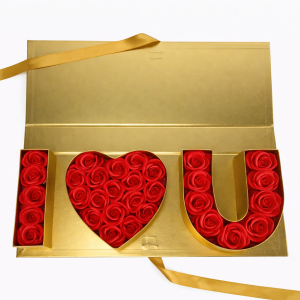 Κουτί "I love you" με τριαντάφυλλα σαπουνιού
