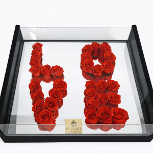 Καθρέφτης "Love" με Forever Roses