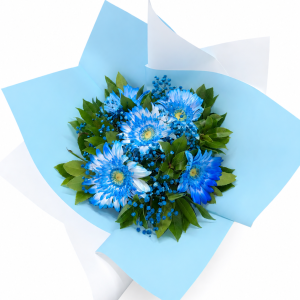 Μπουκέτο από Μπλε Ζέρμπερες - Father’s Day Special